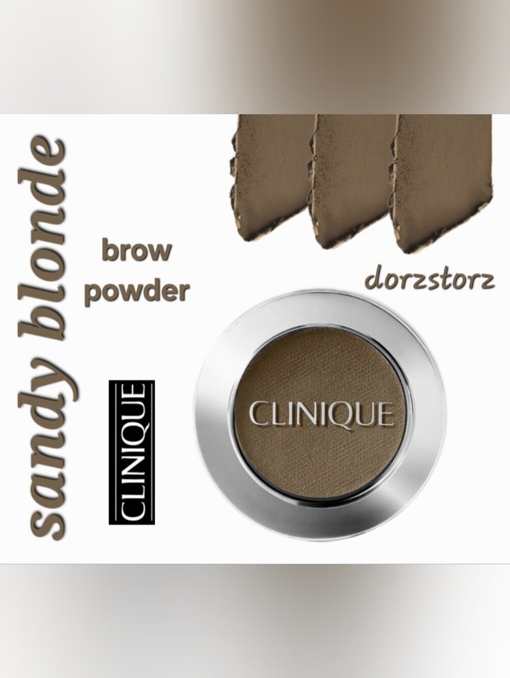 CLINIQUE Fill In The Blanks Brow Powder • SANDY BLONDE • .07 oz • NIB Soft Glam